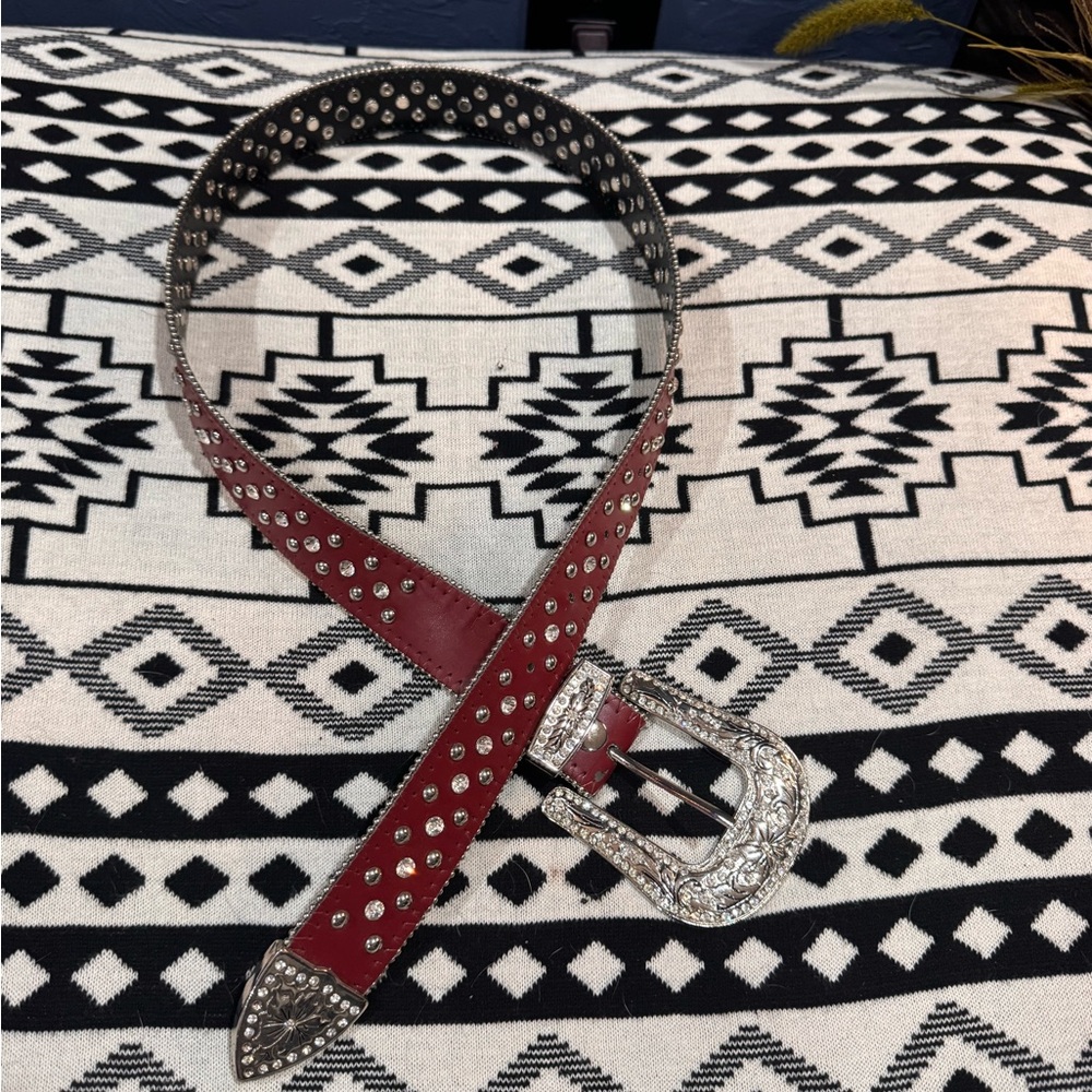 Studded Leather Belt